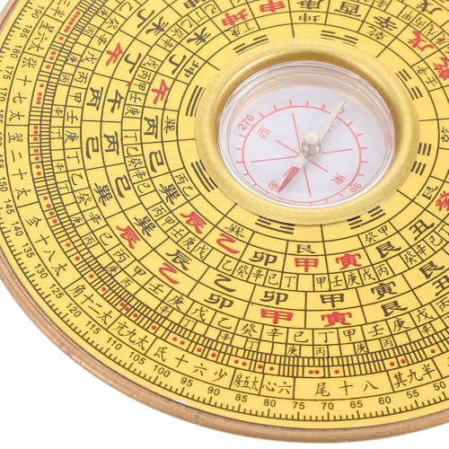 Brújula Feng Shui de aleación pequeña y portátil con marco de cobre miniatura 3