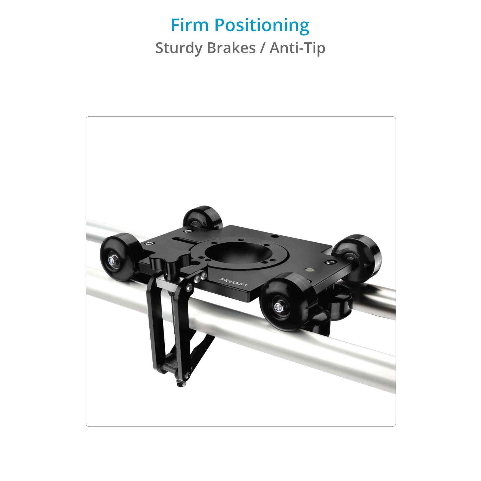 PROAIM Polaris Mini Tragbarer Video-Kameradolly mit Universellen Schienenenden. Mitchell- & 75mm Bowl Mount Kompatibler Schienendurchmesser – Ø 32‐34mm. Tragkraft: 34kg / 75lb(DL-PLRS-M01)