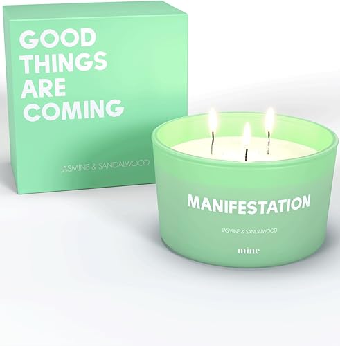 Miniatura 1 de Manifestation Candle - Vela perfumada de jazmín y sándalo, vela de meditación curativa para mujeres, aromaterapia de lujo, vela de cera de soja