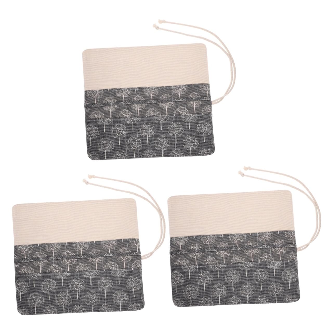 SEWACC 3 Teilige Stifttasche Aufbewahrungstasche Make Up Pinseltasche Aquarell Pinseltasche Stifttasche Make Up Tasche Mit Pinsel Organizer Pinsel Aufrollbarer Pinselhalter Stift