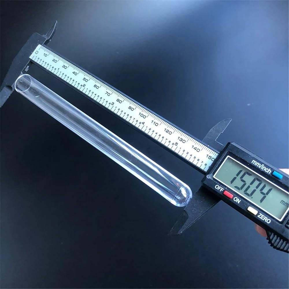 100 sztuk przezroczystych plastikowych probówek 15 x 150 mm z korkiem do eksperymentów laboratoryjnych