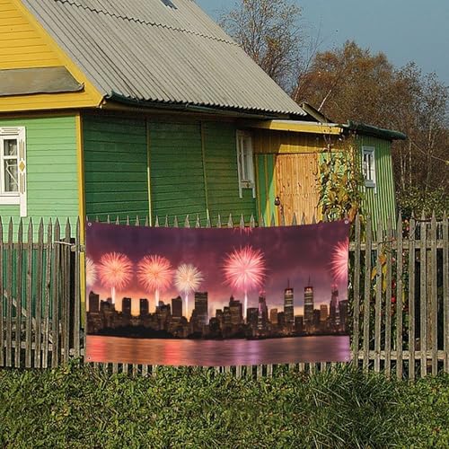 MINDBBDFJ Las Vegas Sunset Print Banners And Signs For Outdoor/Indoor,Personalized Banner Customizable Parties Halloween Banner (180x90cm)4