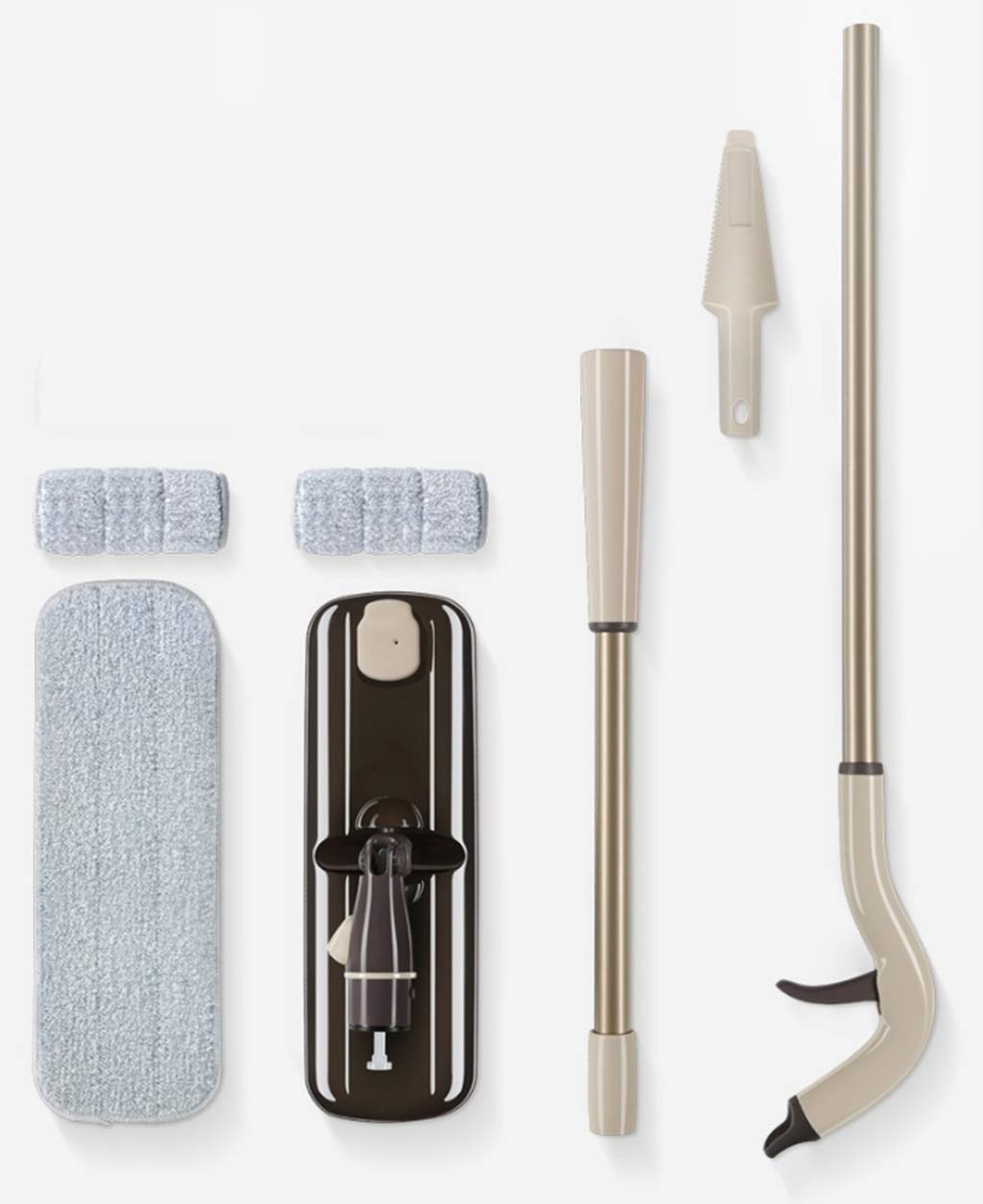 MU Mopa mopa de lavado a mano libre rociador giratorio Soporte de boquilla horizontal Junta de remolque de madera piso remanentes Artefacto Lazy Spray Mop Mop Horizontal Junta