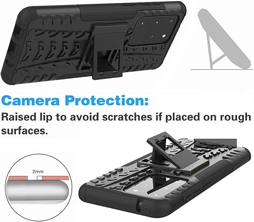 Miniatura 5 de Funda de teléfono para Samsung Galaxy S20 Ultra Glaxay S20ultra 5G con protector de pantalla de vidrio templado y soporte, accesorios de celda