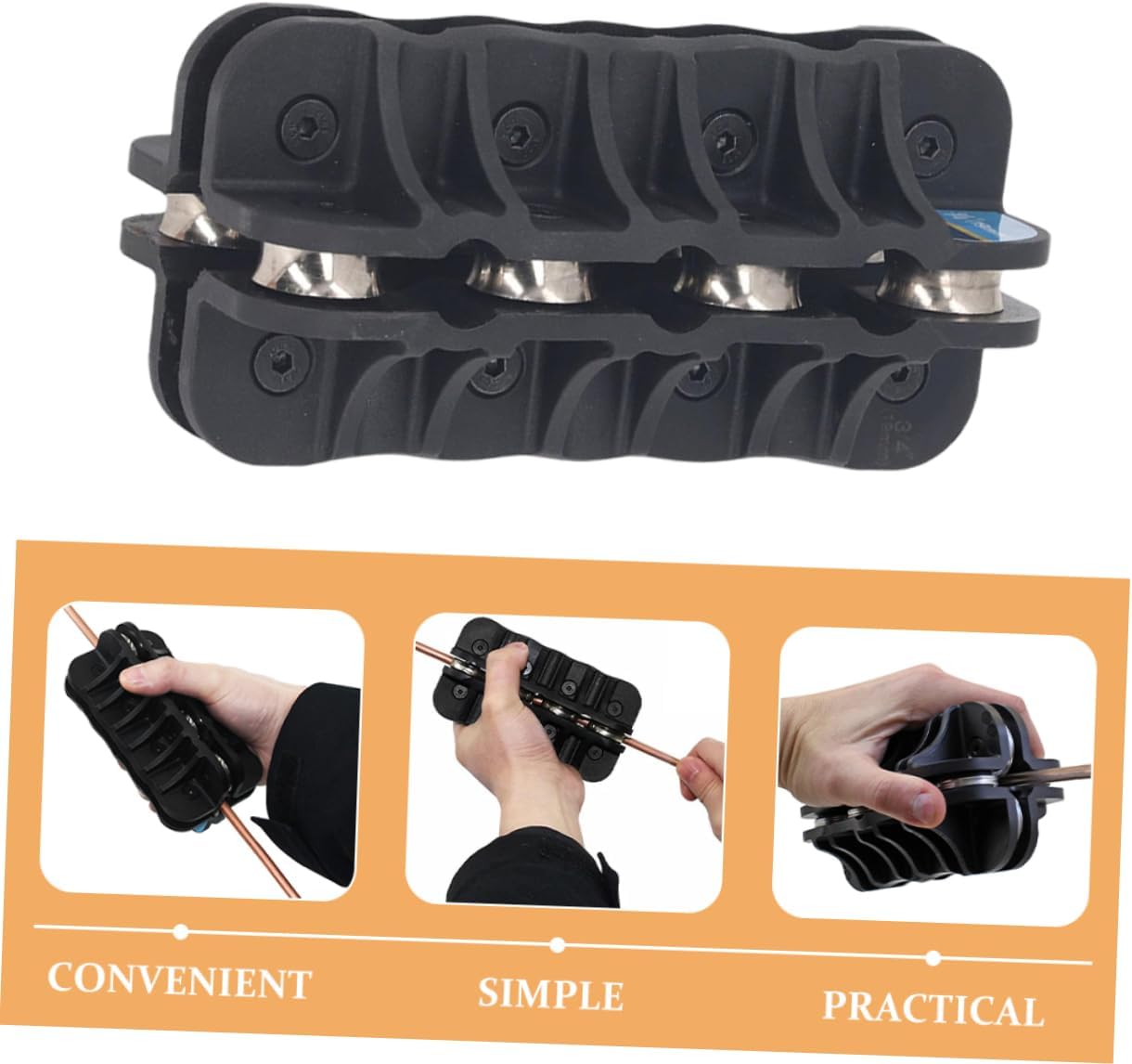 Copper Straightener Brake Straightening for Automotive Benders Adjustable Tube Garden Tubing Straightener Universal Tubing Handheld Straightener Black