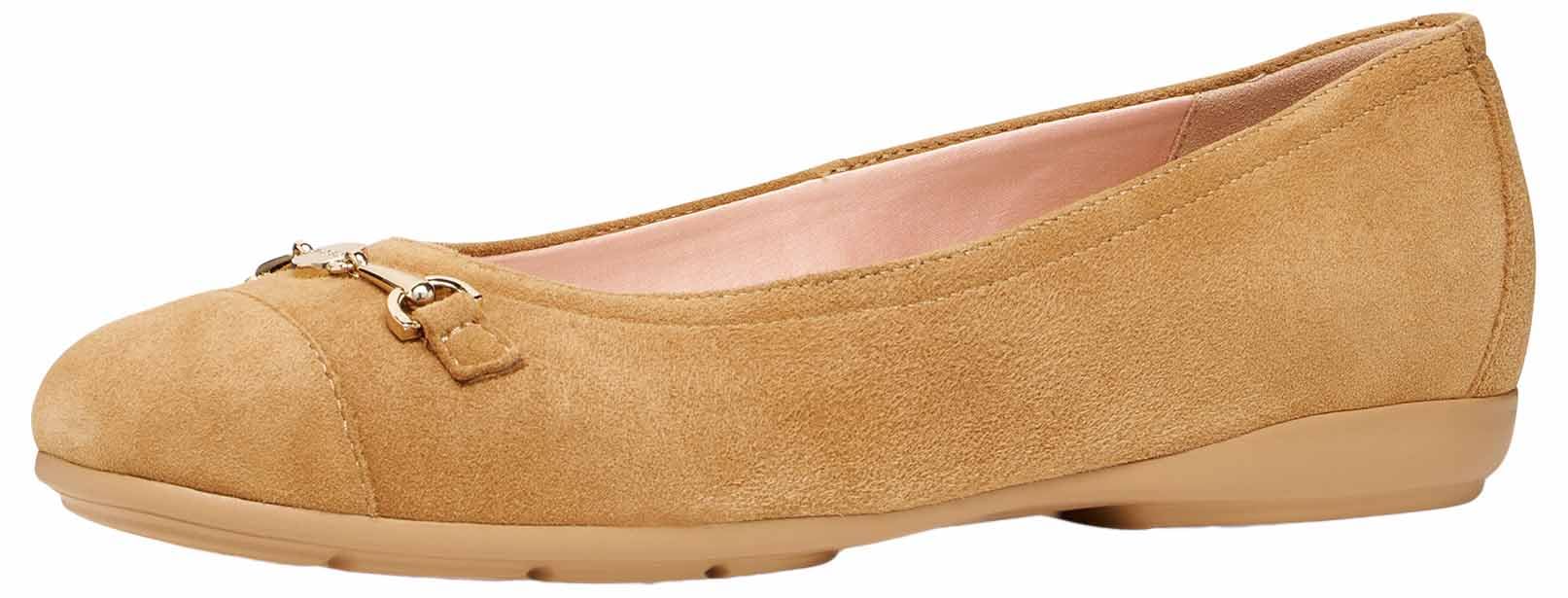 Geox Woman D Annytah A Ballet Flat, Cognac, 6 UK