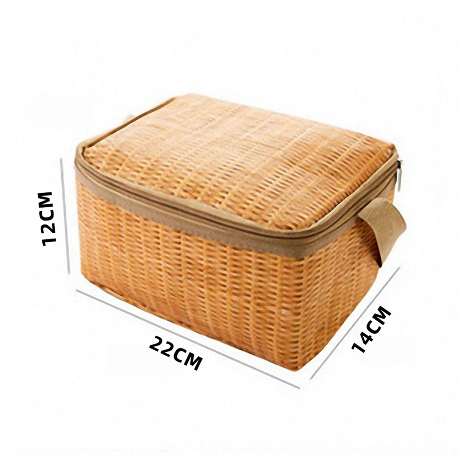 Cesta Picnic Bolsa de mimbre for Picnic al aire libre, vajilla impermeable, cestas for acampar