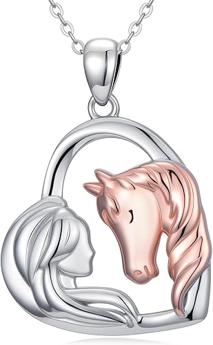 Collar de plata de ley 925 con colgante de caballopatooso polarpingüinomuñeco de nieveabejacolibríunicornio, regalo de joyería para amantes de los