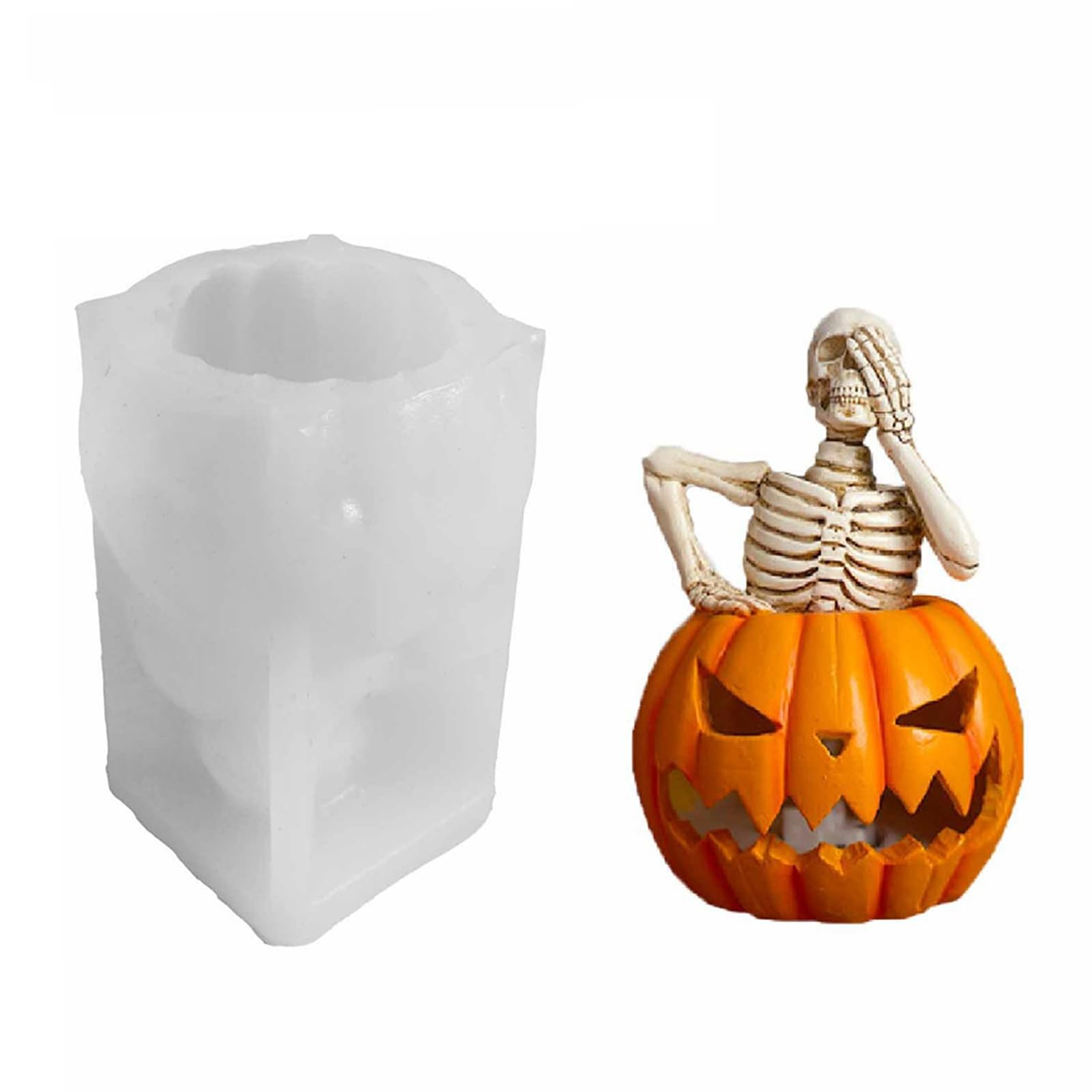 HZBB Pumpkin Molds Scary Epoxy Casting Craft Castings Molds