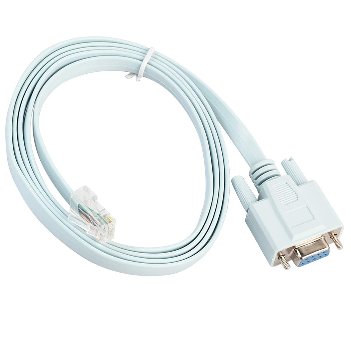 Queen.Y 5ft DB9 to RJ45 Console Rollover Cable Port to Serial