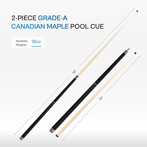 Miniatura 5 de PEARSON Taco Jump Break  Taco de piscina de arce canadiense de 58 pulgadas de 2 piezas para adultos y niños con junta de liberación rápida, eje de