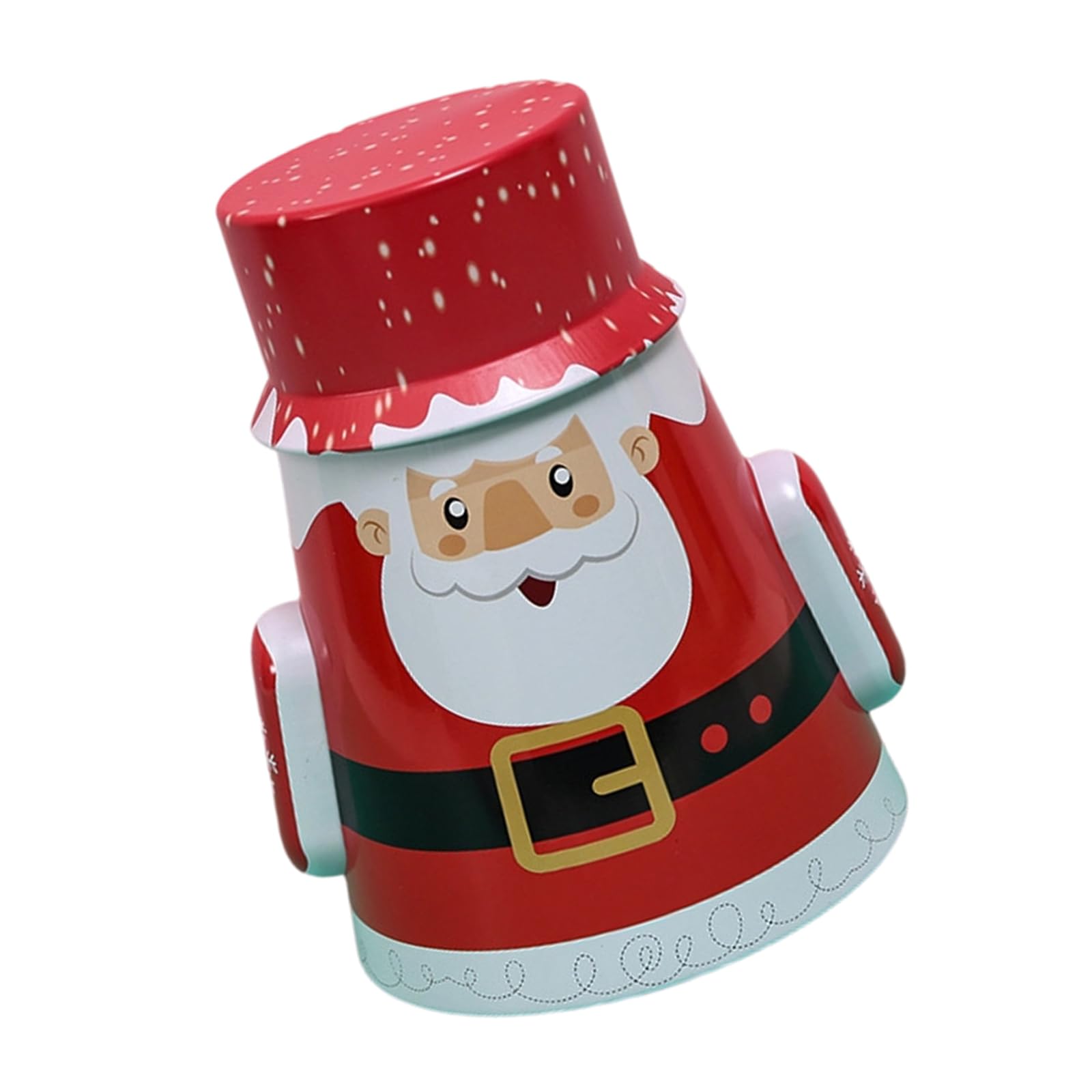 Kangnice Metal Christmas Cookie Tins with Lid for Gift Giving and Holiday Treats Festive Cookie Tin Food Tin Container Gifts Xmases Card Holder Container