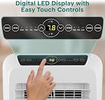 SereneLife 12,000 BTU Portable Air Conditioner, Heater & Dehumidifier | 4-in-1 Cool/Heat/Fan/Dehumidifier, Remote, Sleep Mode, Auto Swing, 24H Timer, Window Kit