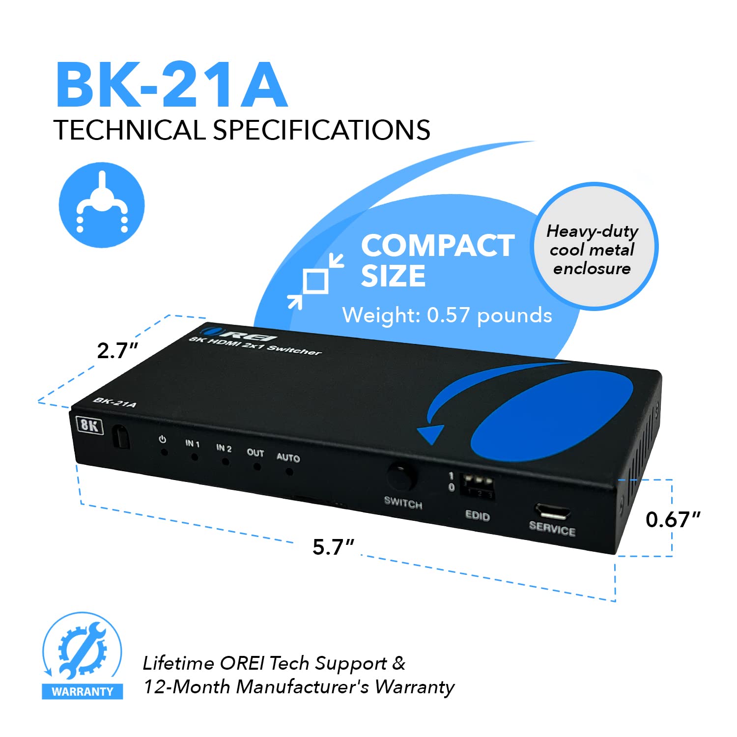 Répartiteur HDMI 2.1 8K Bi-directionnel 2 En 1 / 1 En 2 - Supporte 8K@60Hz, 4K@120Hz, 48Gbps - Pour PS5, Xbox, PC, TV
