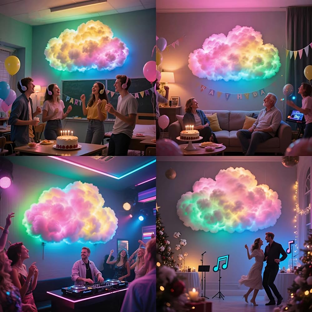 Ulepszone Oświetlenie Led 3d Thundercloud,Projekt Diy,Olśniewające Rgb 5M