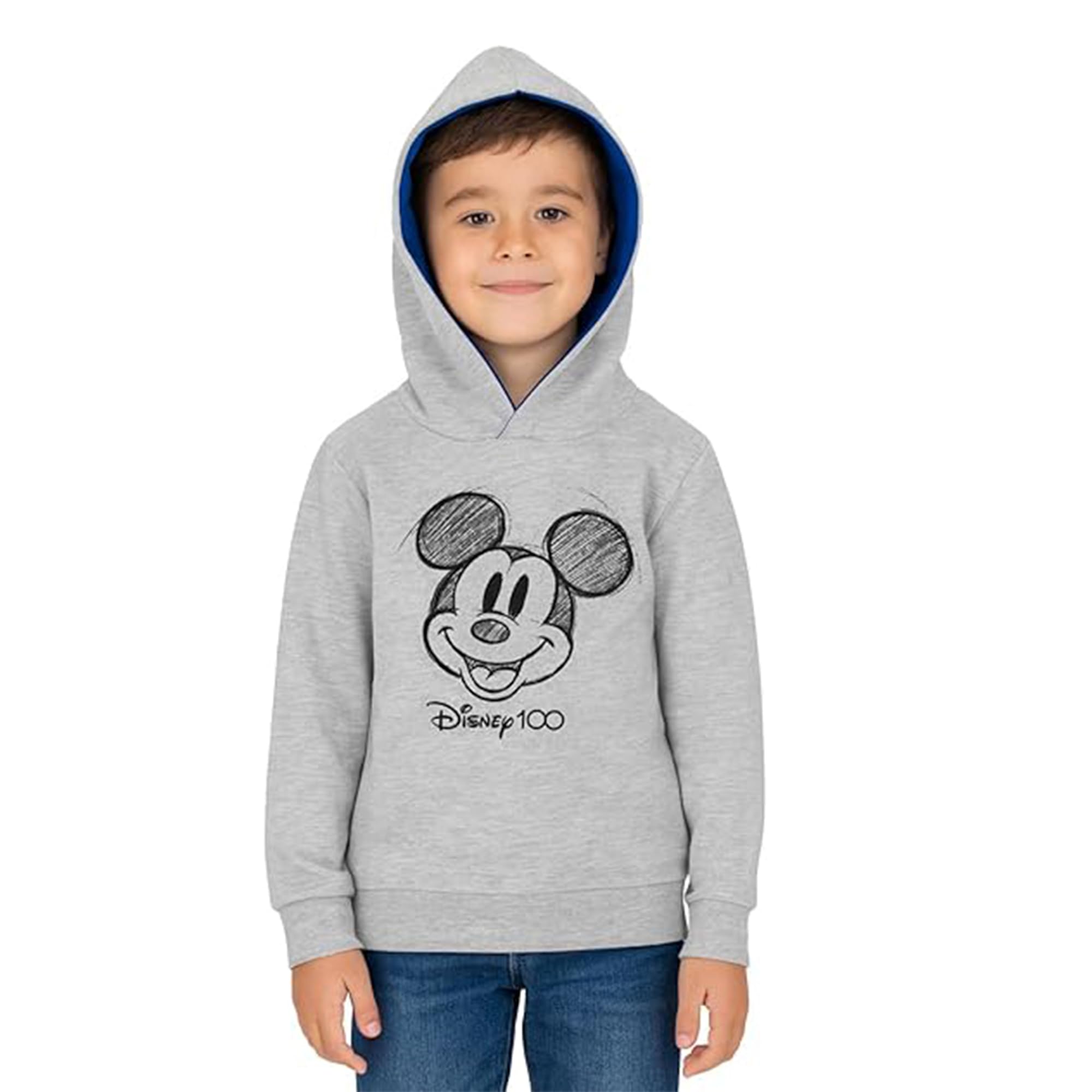 Disney Mickey Mouse Hoodie für Jungen - Kinder Kapuzenpullover Pullover mit Kapuze Sweatshirt Gra...