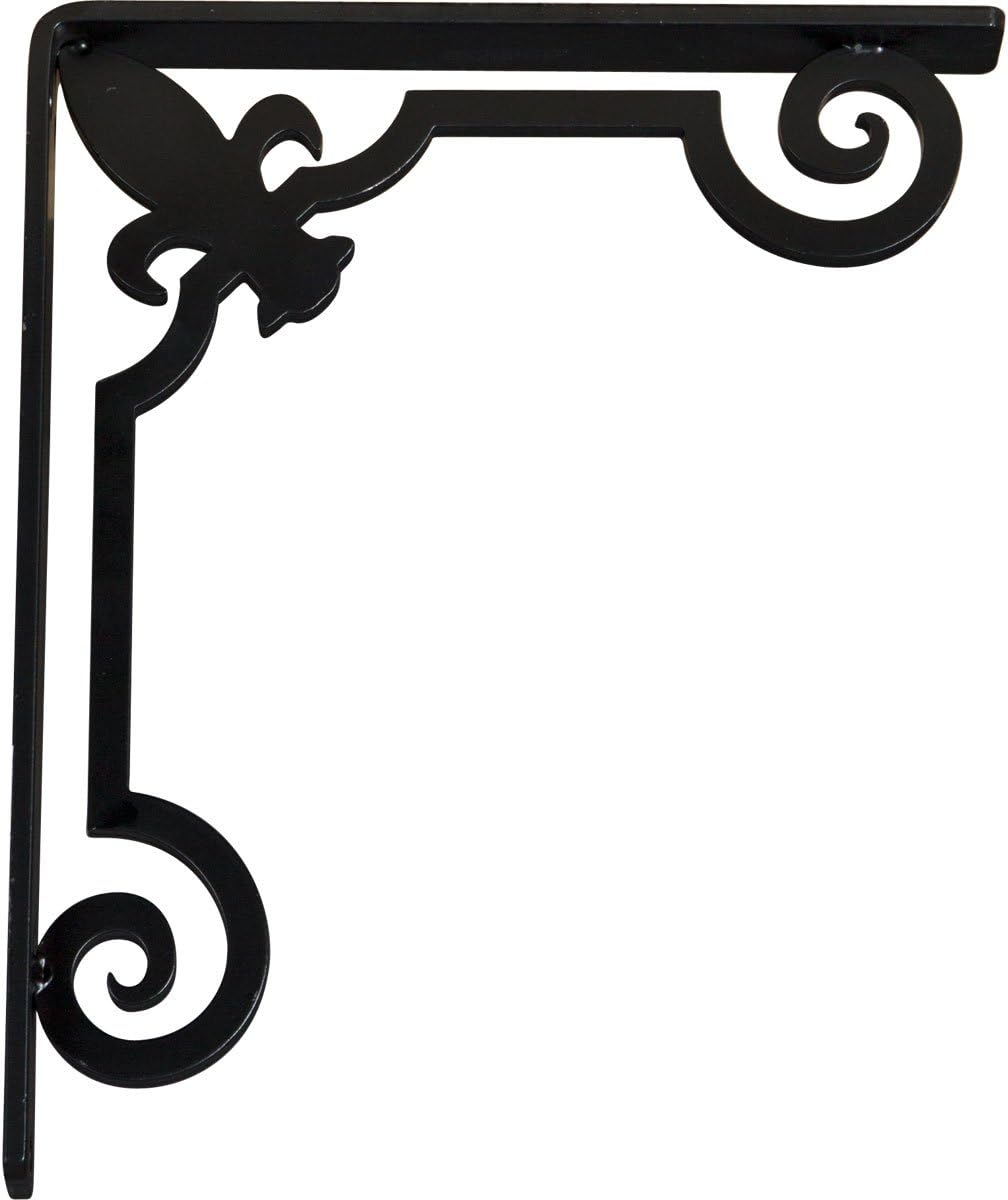 🔥 Cashback up to 70% Ekena Millwork BKTM01X10X12SFL 1 2 W x 10 D x 12 H Fleur De Lis Wrought Iron Bracket (Single Center Brace)