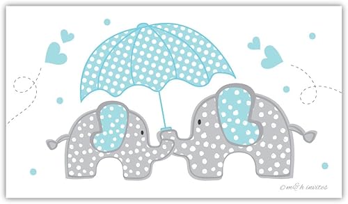 Miniatura 4 de Blue Elephant - Boletos para rifas de pañales (50 unidades) - Juego de baby shower para niños