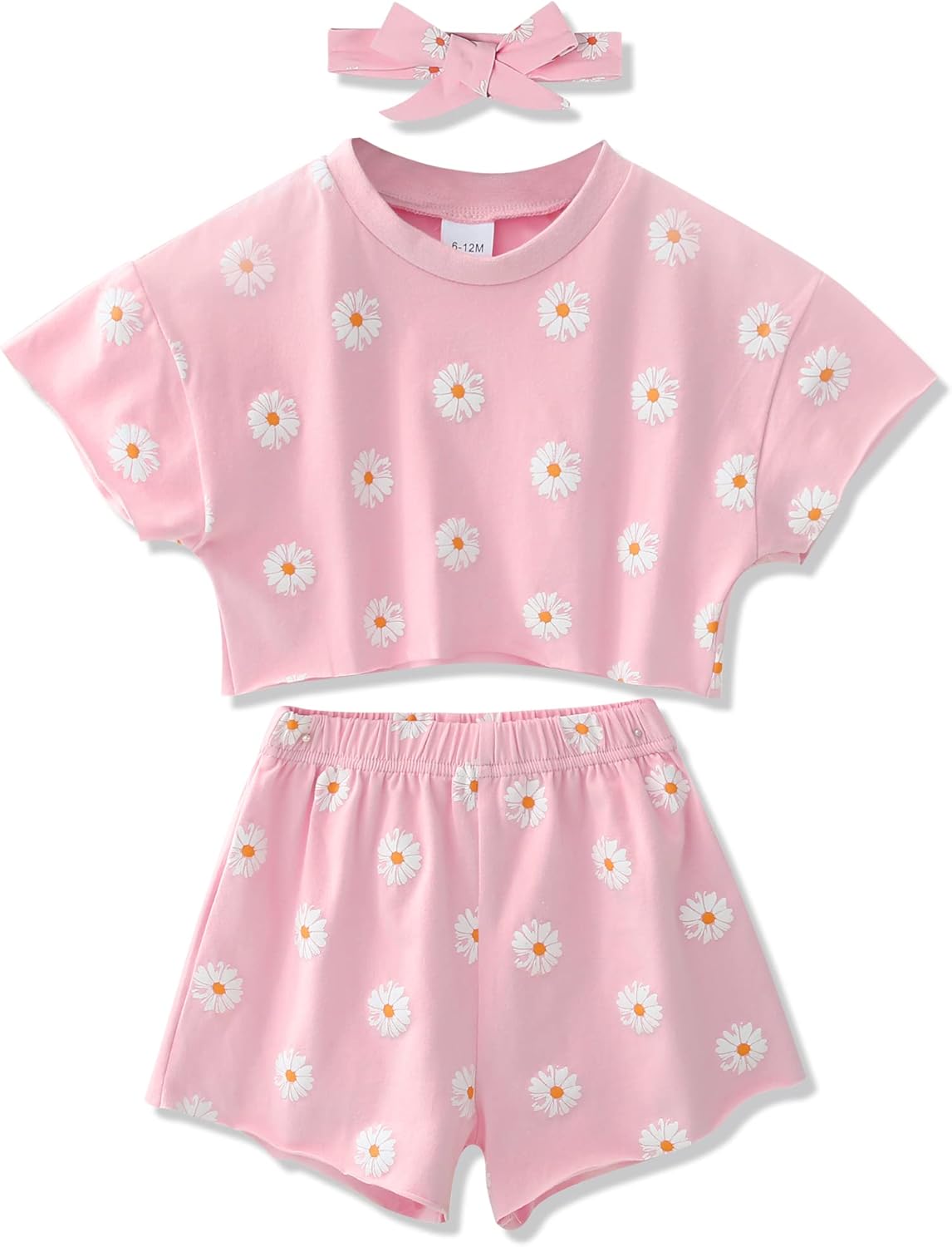 WESIDOM Toddler Girl Clothes Baby Girls Outfits 6M-5T Summer Floral Print Shirt+Shorts+Headband 3pcs Baby Clothing