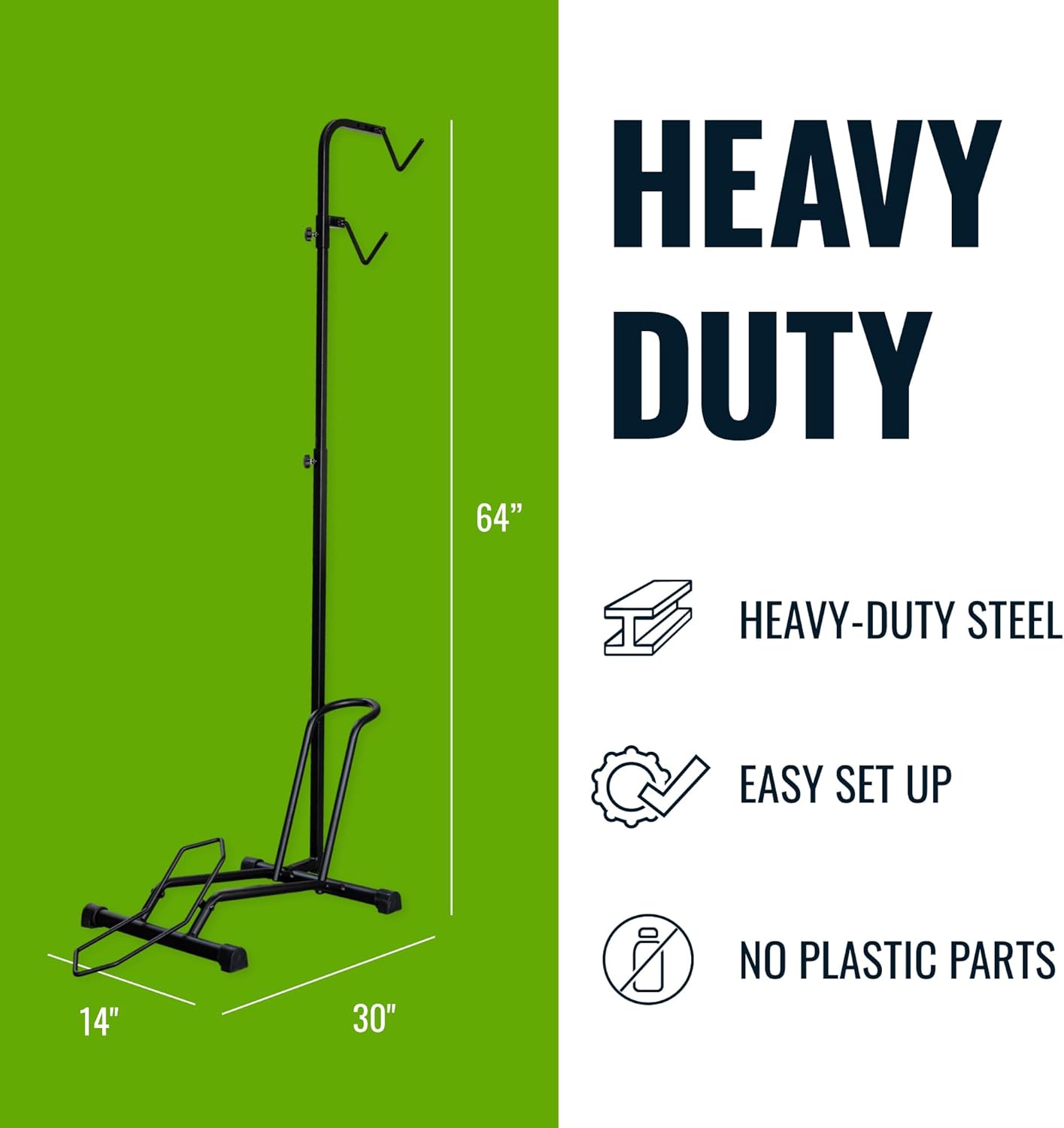 StoreYourBoard CycleStand Pro Vertical Bike Floor Stand, Indoor Bicycle Rack for Garage, Upright Bike Mount Storage, Holds MTB, Road, and Ebike Stand, Bike Parking Rack, Fits Tires up to 3.5″