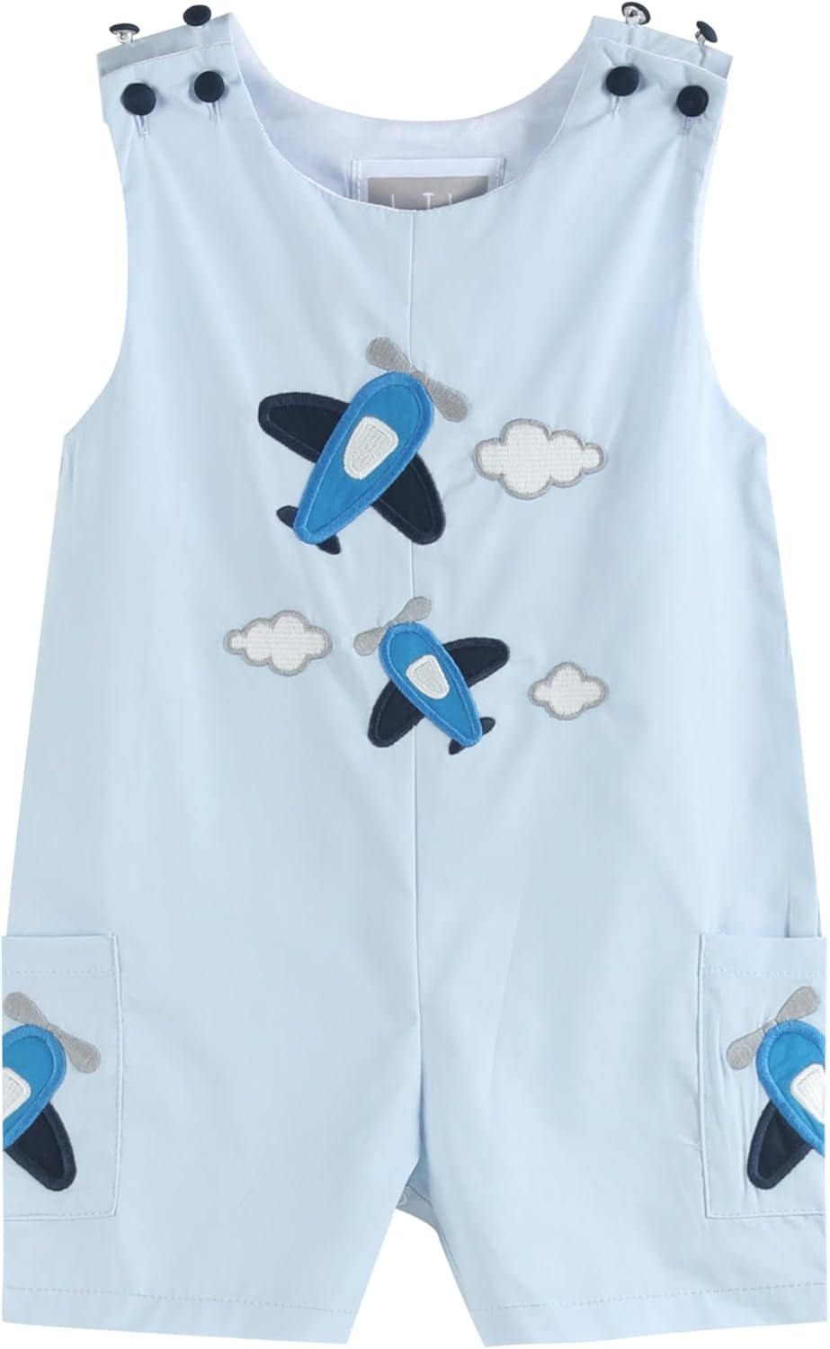 Lil cactus Blue Airplane Pockets Shortalls
