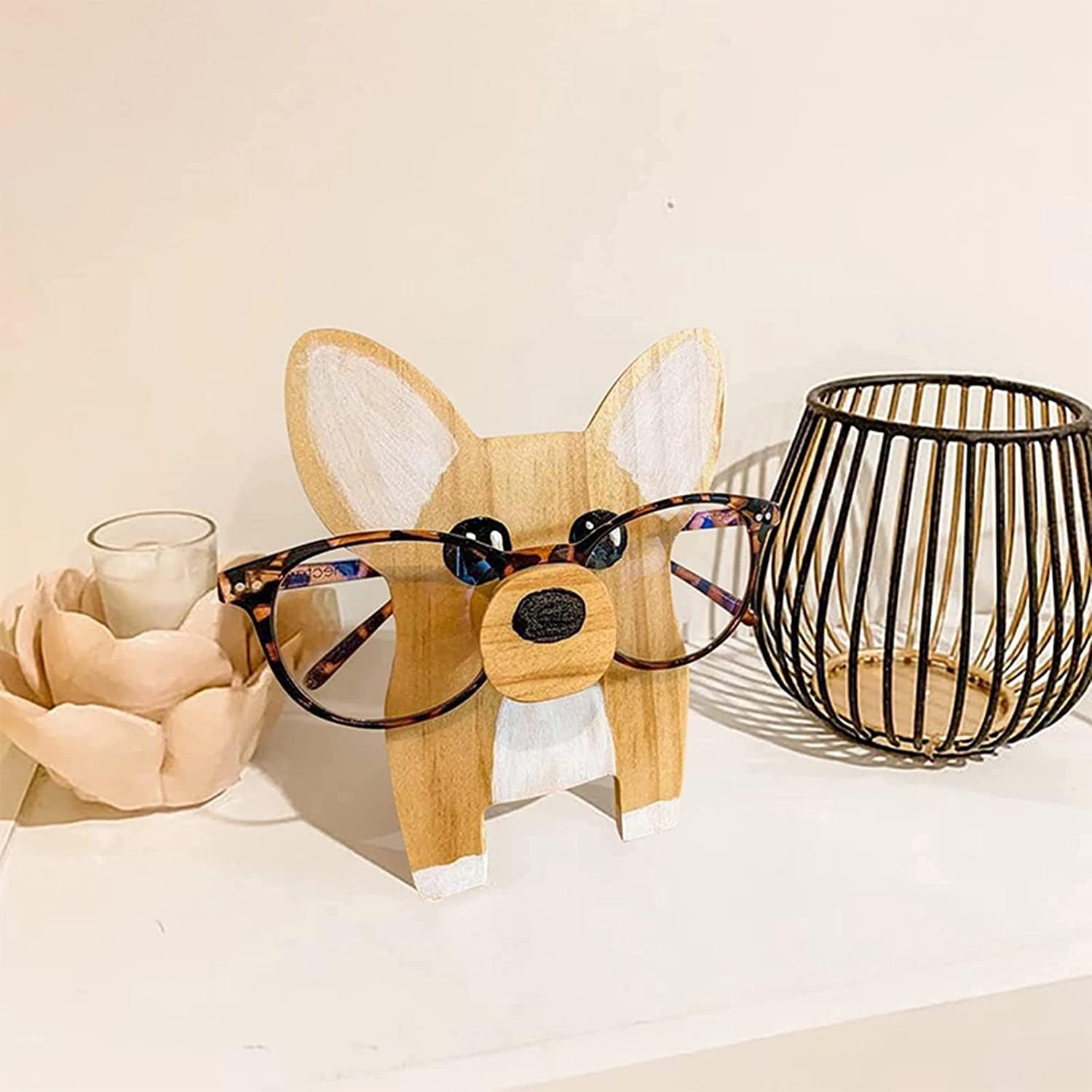 AIBEARTY Wooden Animal Glasses Holder Cute Animal Eyeglass Display Stand Rack Home Office Desktop Decoration Gift for Kids image 5