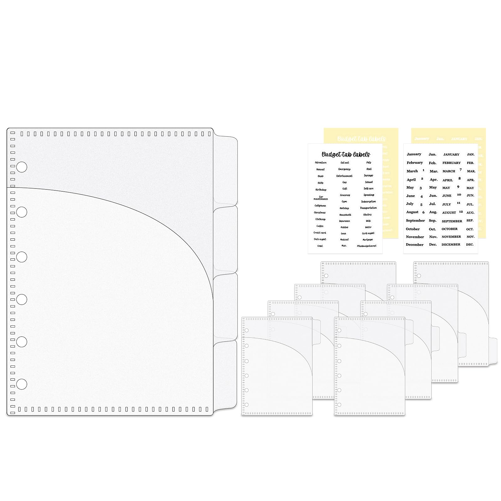 12 Enveloppes Budgétaires A7 Sans Zip En Polypropylène Rose - À Glisser Dans Un Classeur à 6 Anneaux - Pour Ranger Billets, Tickets, Cartes - Poches Doubles - 10