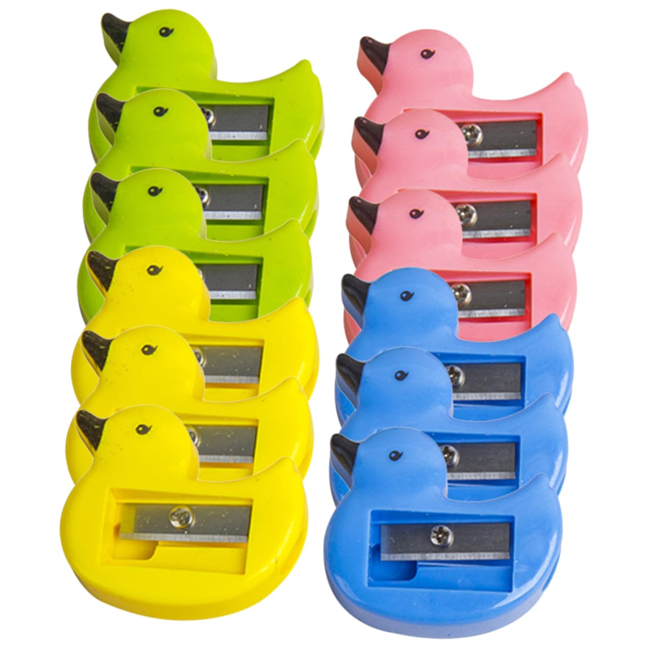 SHINEOFI 2 Sätze Bleistiftspitzer Anspitzer Mini Farbig Dosenspitzer Büroartikel Space Saver Handspitzer Buntstifte Bleistiftzubehör Bleistiftschärfer Metall Colorful 48 Stück * 2