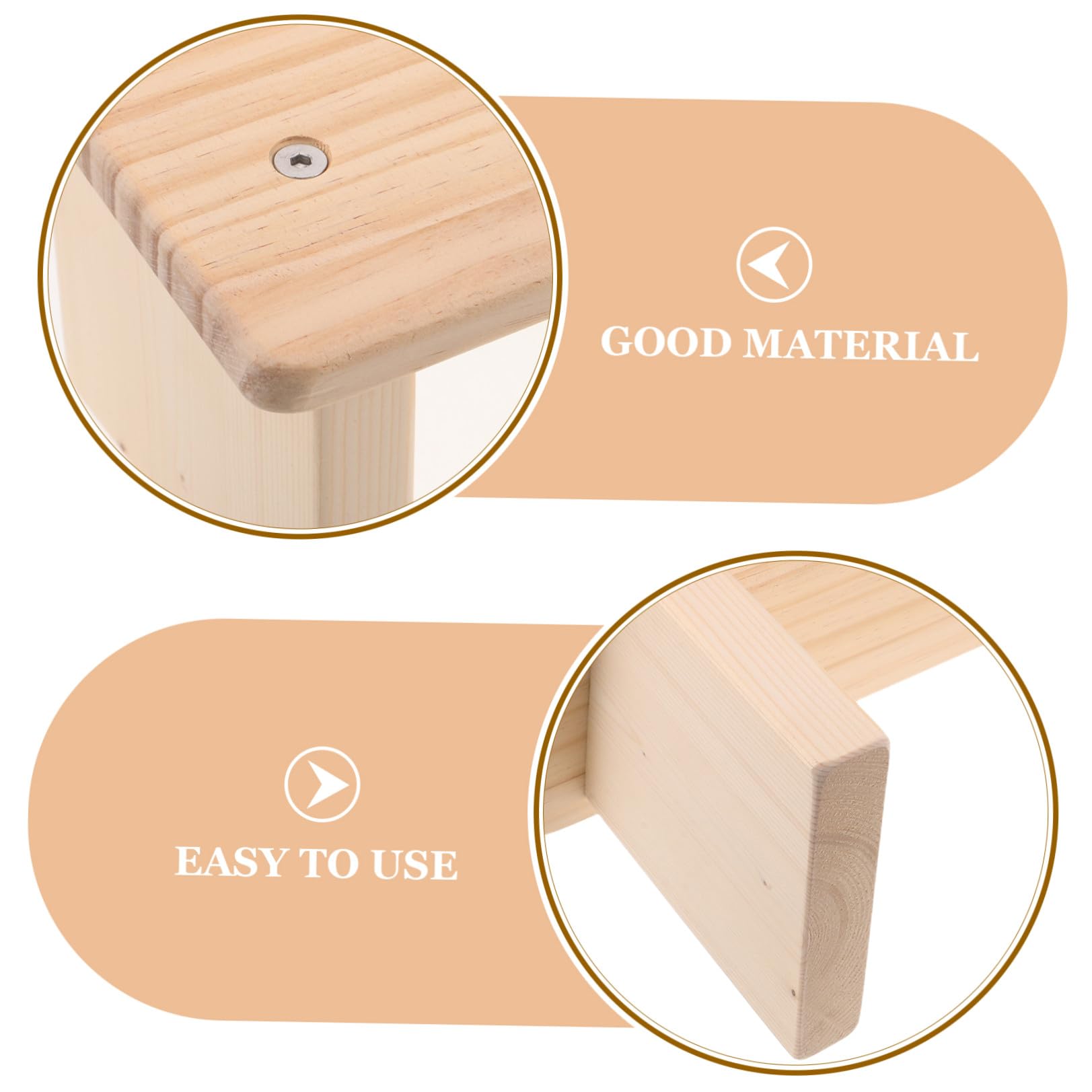 DECHOUS Holz Meditationsbank Beige Tragbar für Hausandacht und Kirche