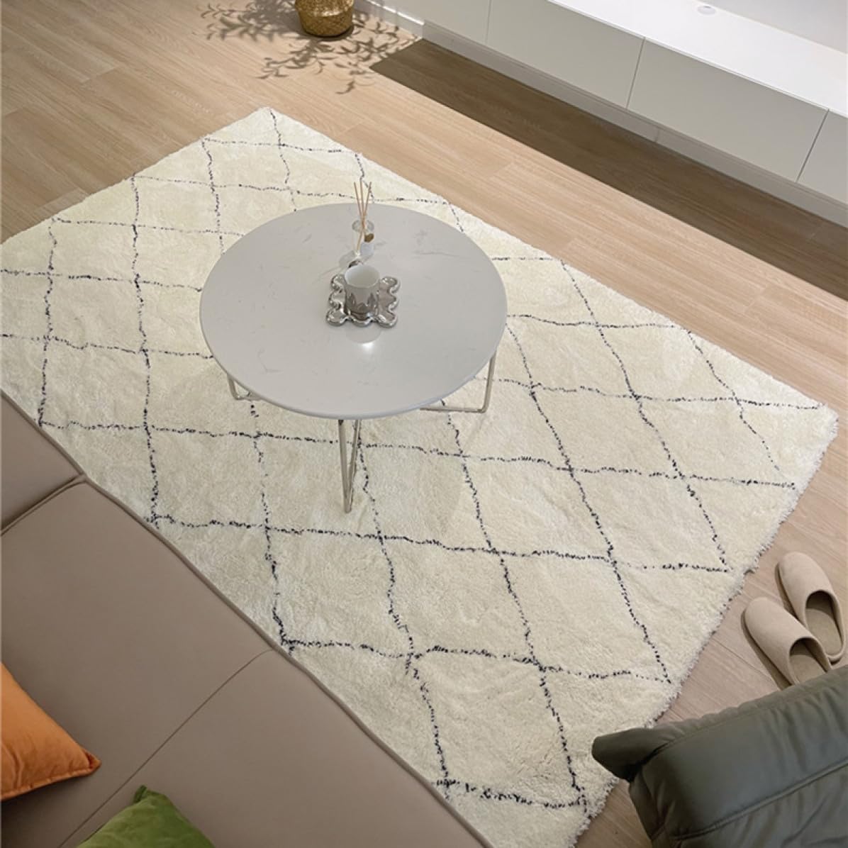 Amazon｜ツネユウ 正方形 洗える ベニワレン風 ラグ ラグマット