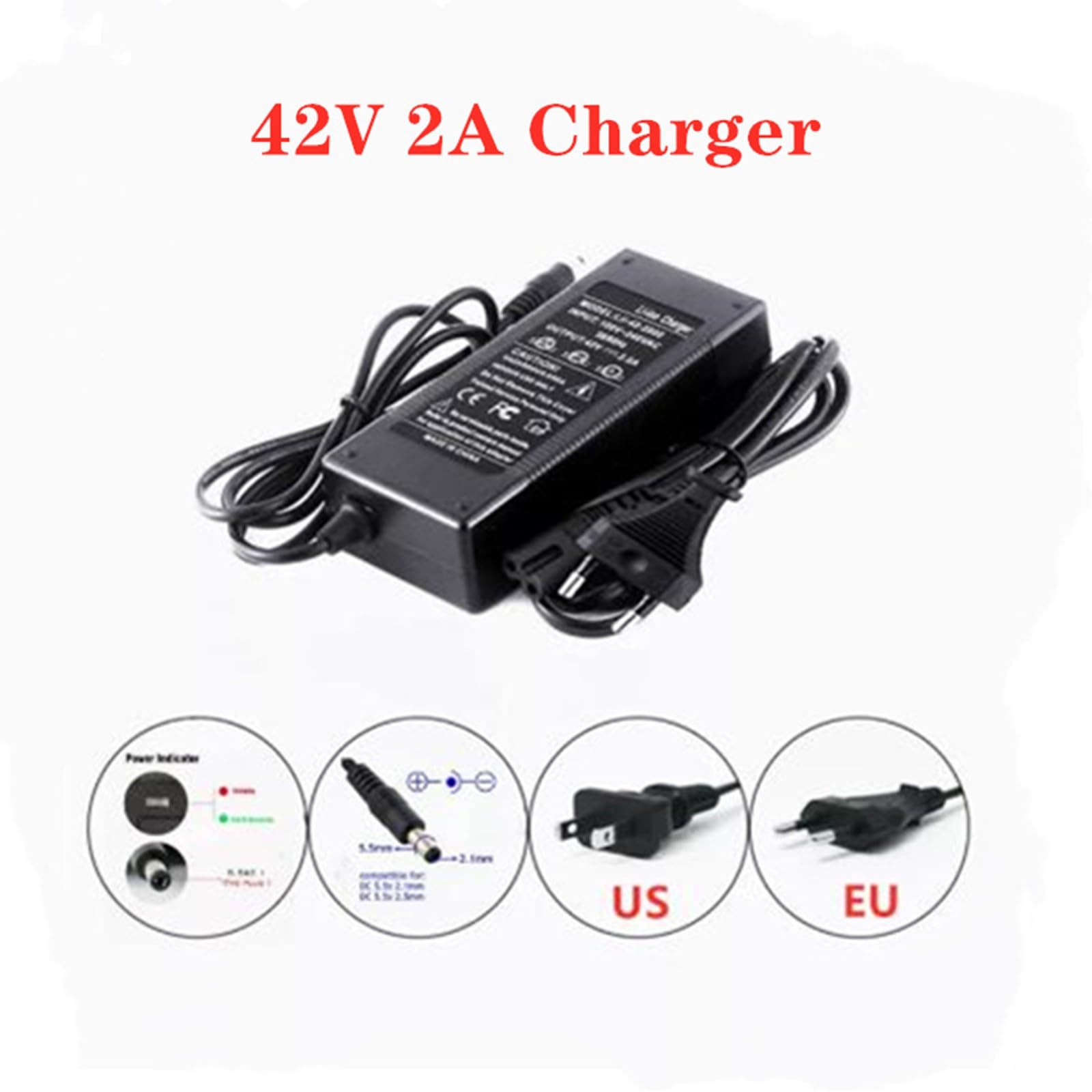 Batería de Litio para Bicicleta eléctrica Plegable de 36 V y 30 Ah, Resistente al Agua, batería extraíble con Cargador para Motor de Bicicleta de 500 W T+DC