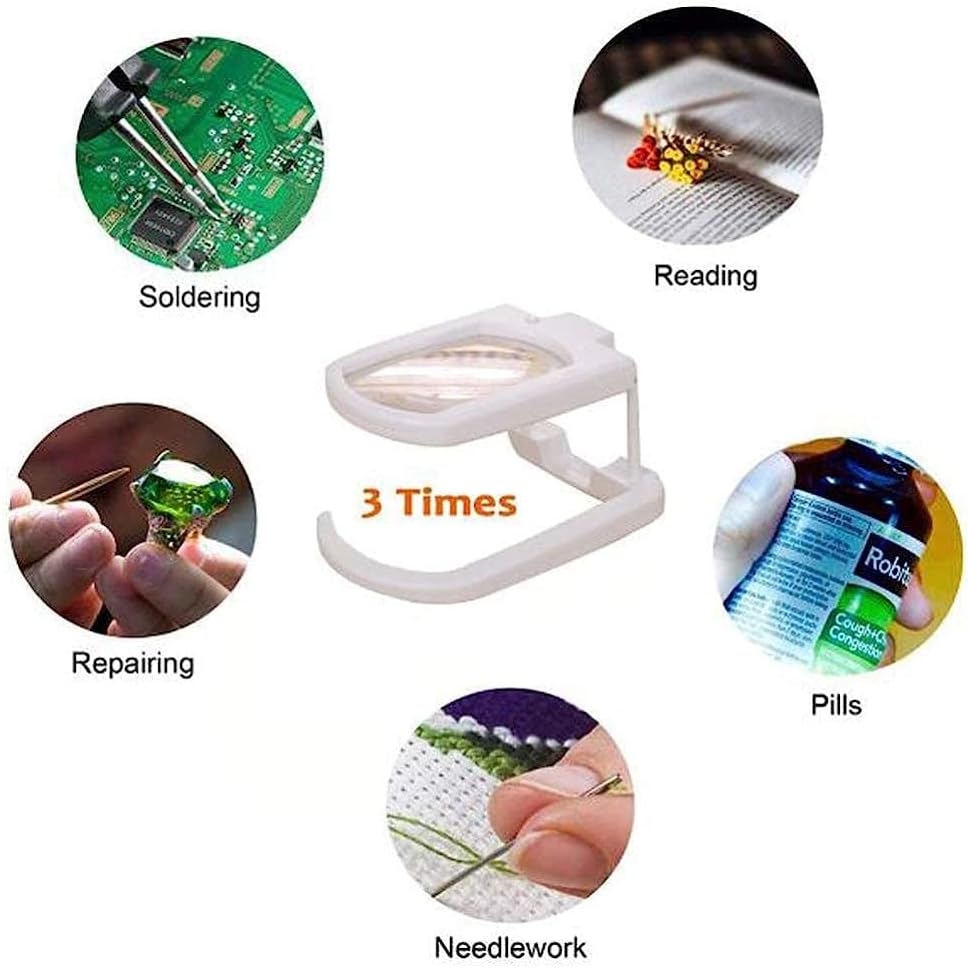 Magnifiers, Magnifying Glass with 3X Magnifying Lens and Light Led Magnifier Magnifier for Books, Jewellery Making, Coin Examining, Maps,Newspapers