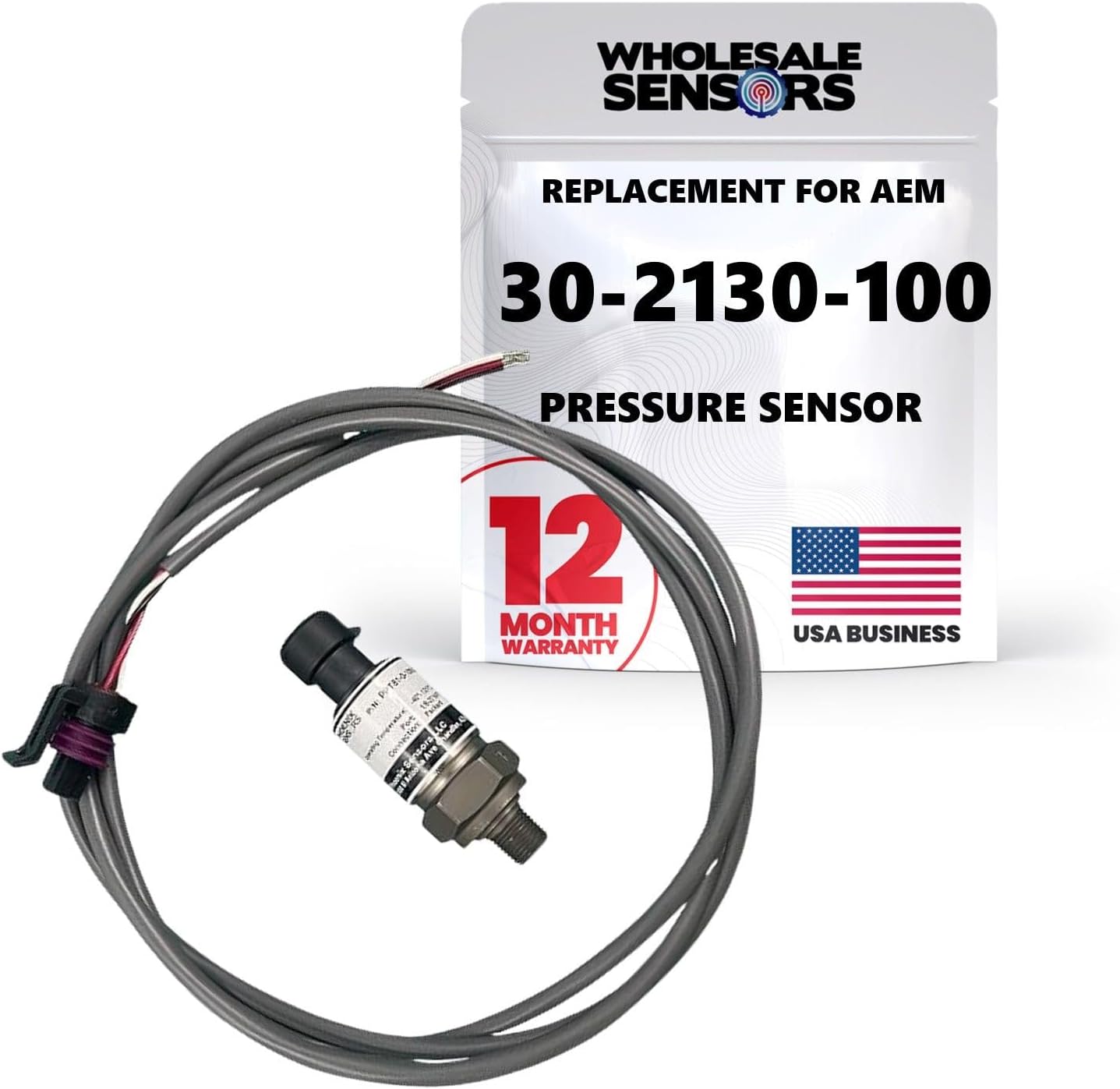 30-2130-100 (100 PSIG, 1/8"NPT) Replacement Pressure Sensor 12 Month Warranty