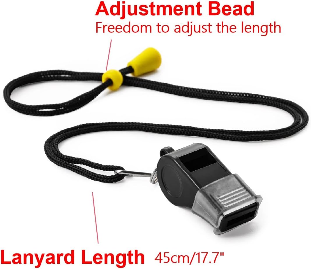 12 Pack Sport Whistles with Lanyar for Coaches, Referees and Officials, Loud Crisp Sound
