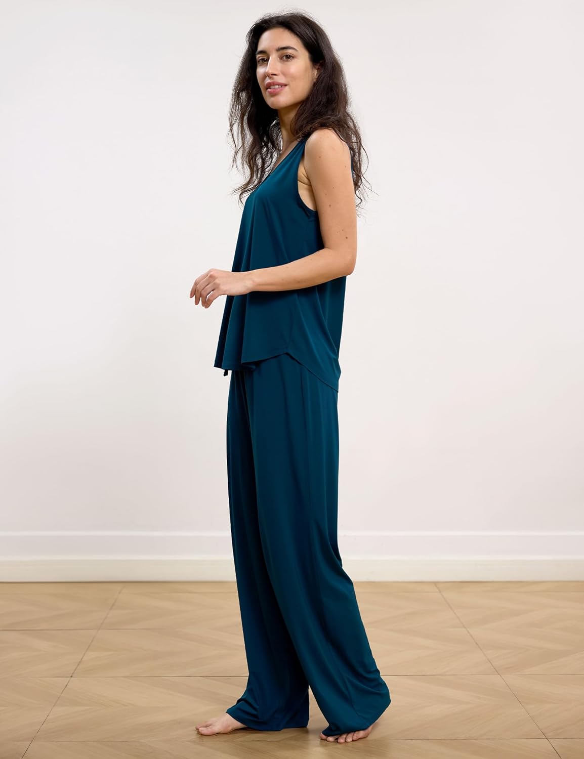 GYS Womens Pajama Set Bamboo Viscose Tank Top and Pants Soft 2 Piece Sleep Sets - Image 3