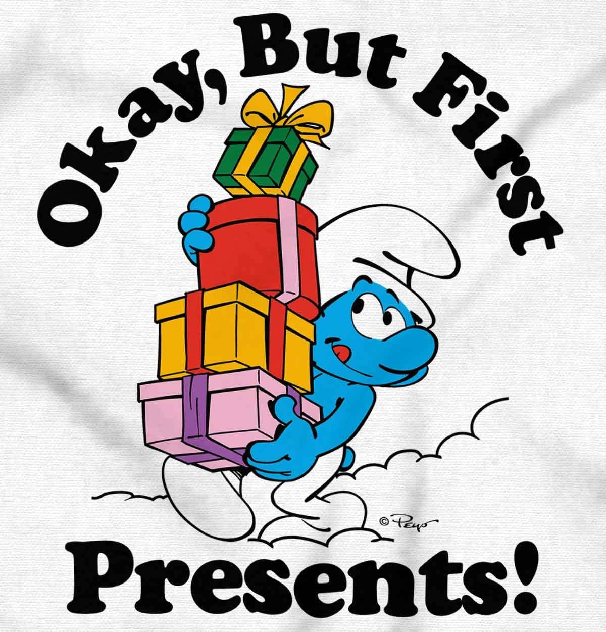 Brisco Brands Smurfs Cartoon Christmas Presents Baby Romper Boys or Girls