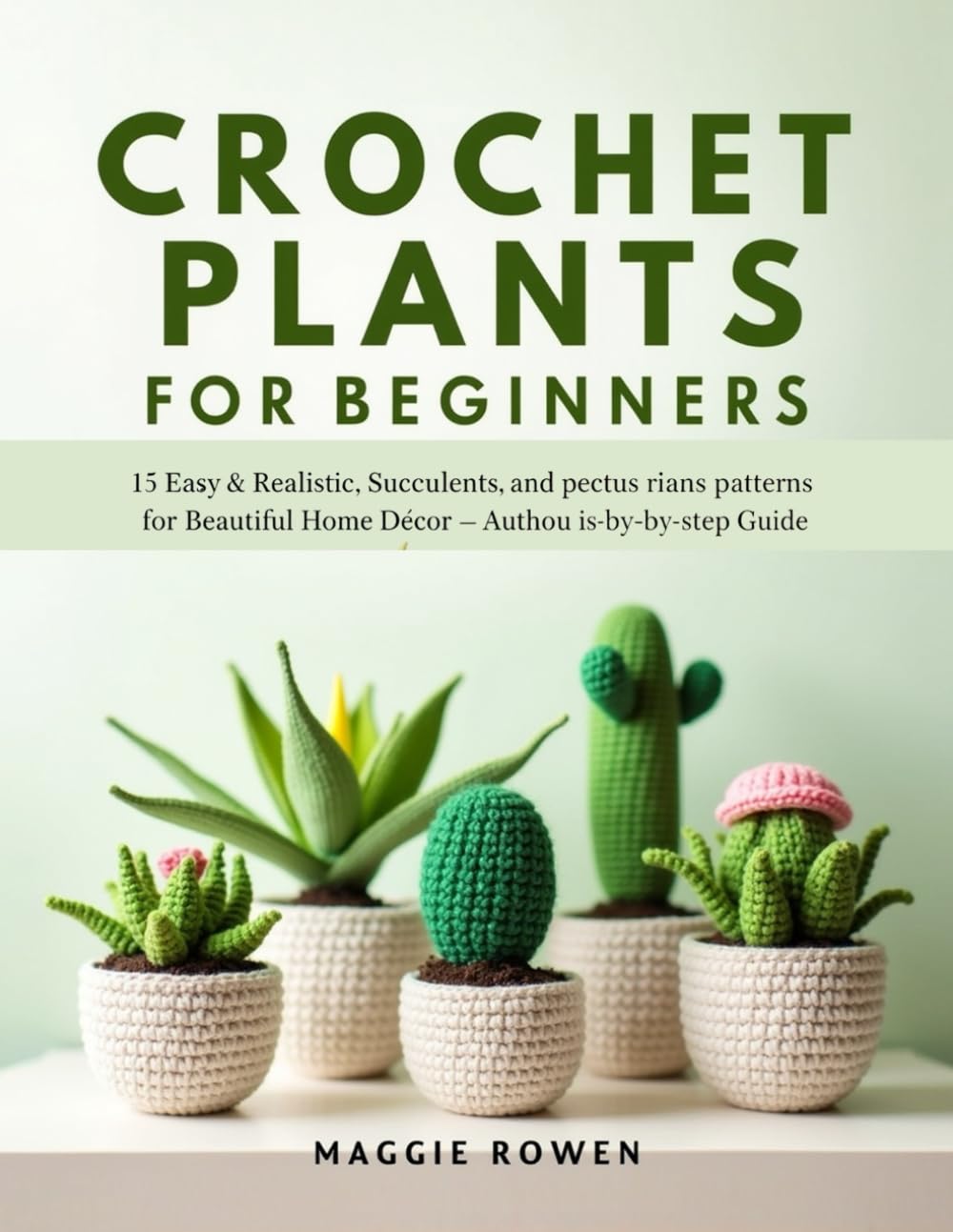 Crochet Plants for Beginners: 15 Easy & Realistic Succulents, Cactus and Houseplant Patterns for Beautiful Home Décor — Step-by-Step Guide