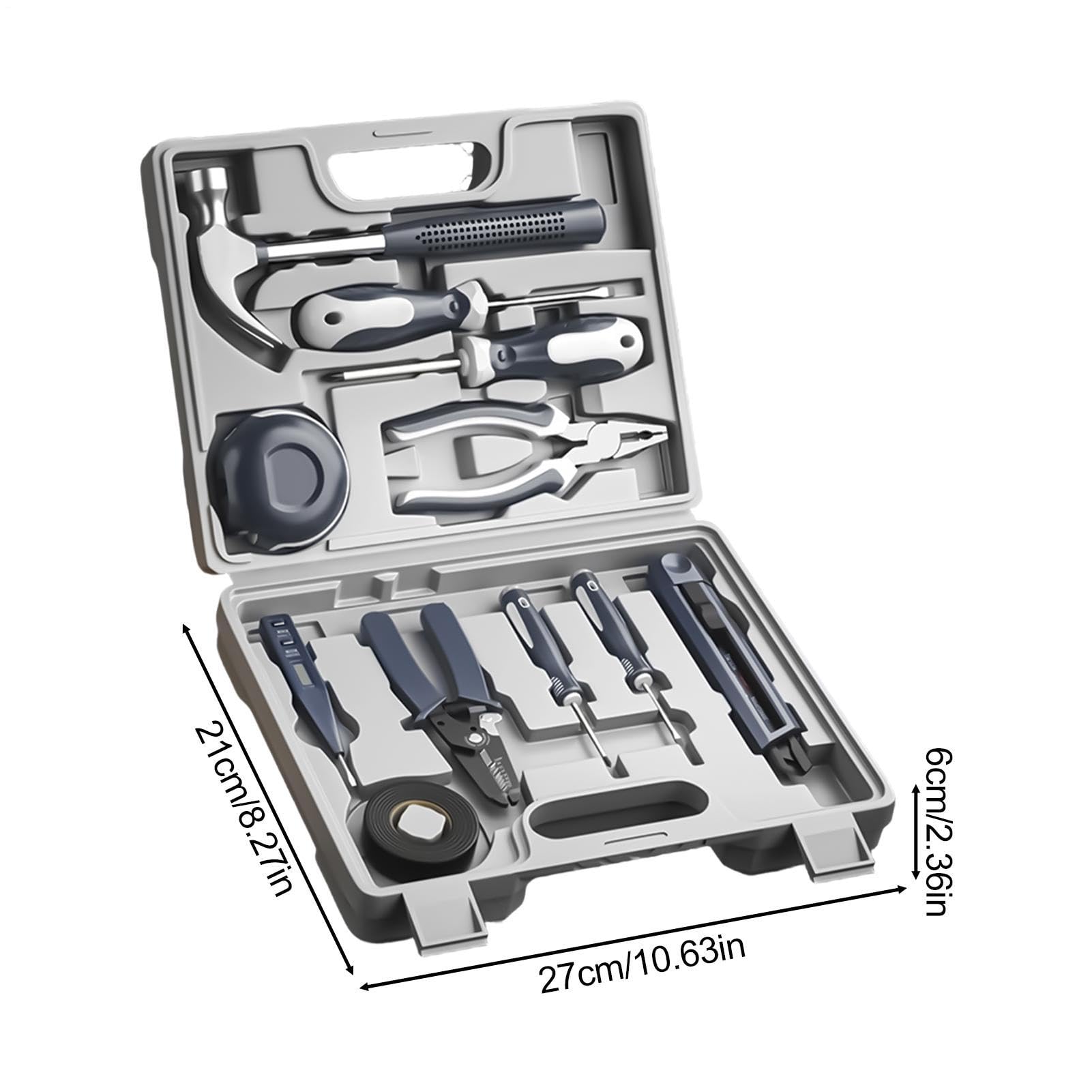 Kit Attrezzi Dormitorio 11 Pezzi Hardware Multifunzione Portatile | Kit Attrezzi Da Viaggio per riparazioni domestiche base, miglioramento mobili, appartamento, ufficio, garage, esterno