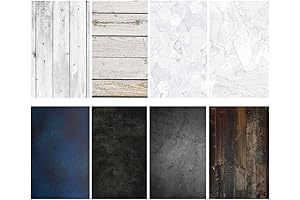 8-Patterned Food Photography Double-Sided Backdrops Paper Rolls for Multiple Occasions