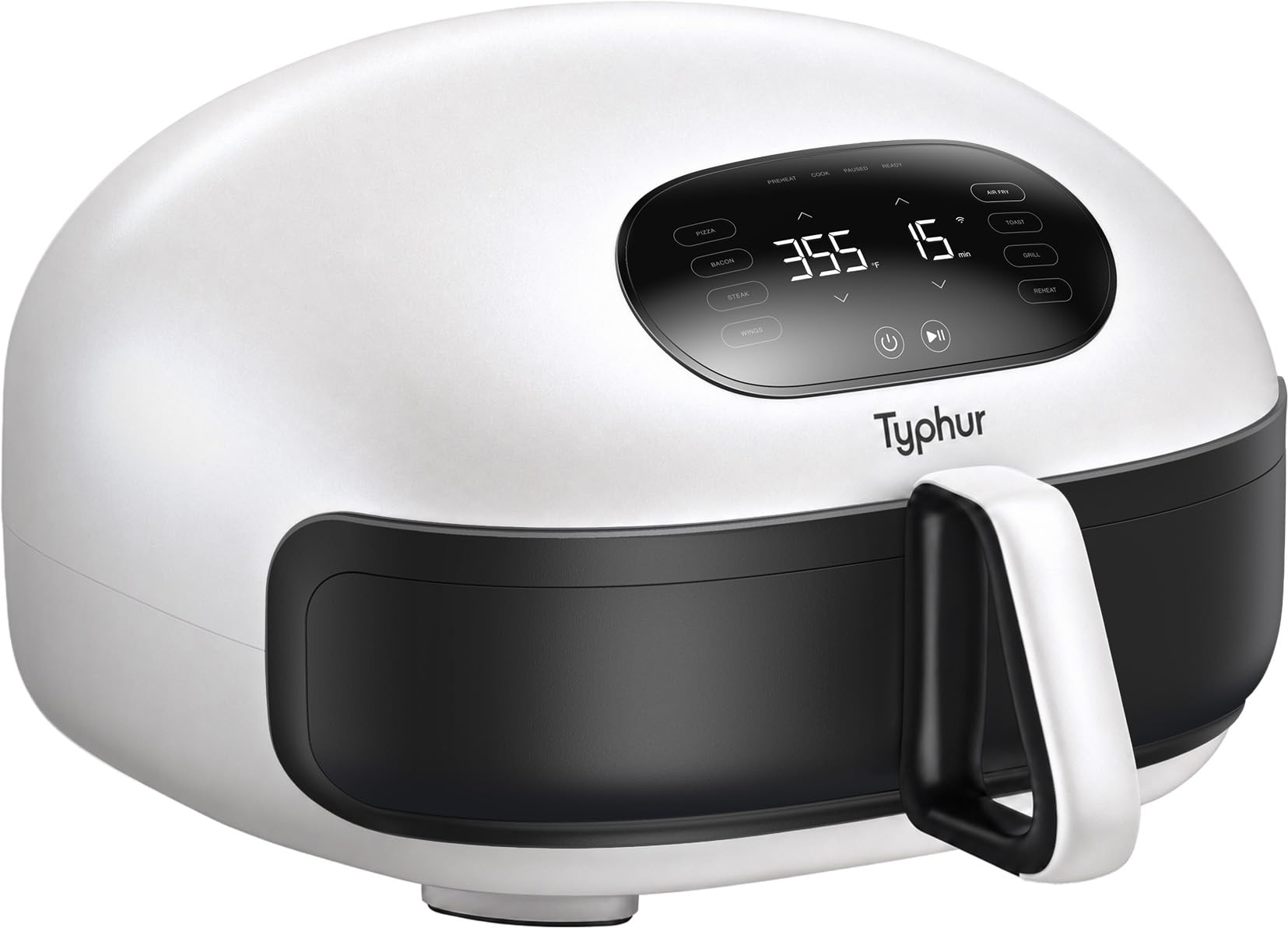Typhur Dome 2 대형 AI 스마트 에어 프라이어, 15-in-1 듀얼 히팅, 셀프 클리닝 | 상단 및 하단 가열 | PFAS 프리 세라믹 바스켓 | 30.5cm(12인치) 피자 또는 스테이크에 적합 | 조용한 요리 | 120V