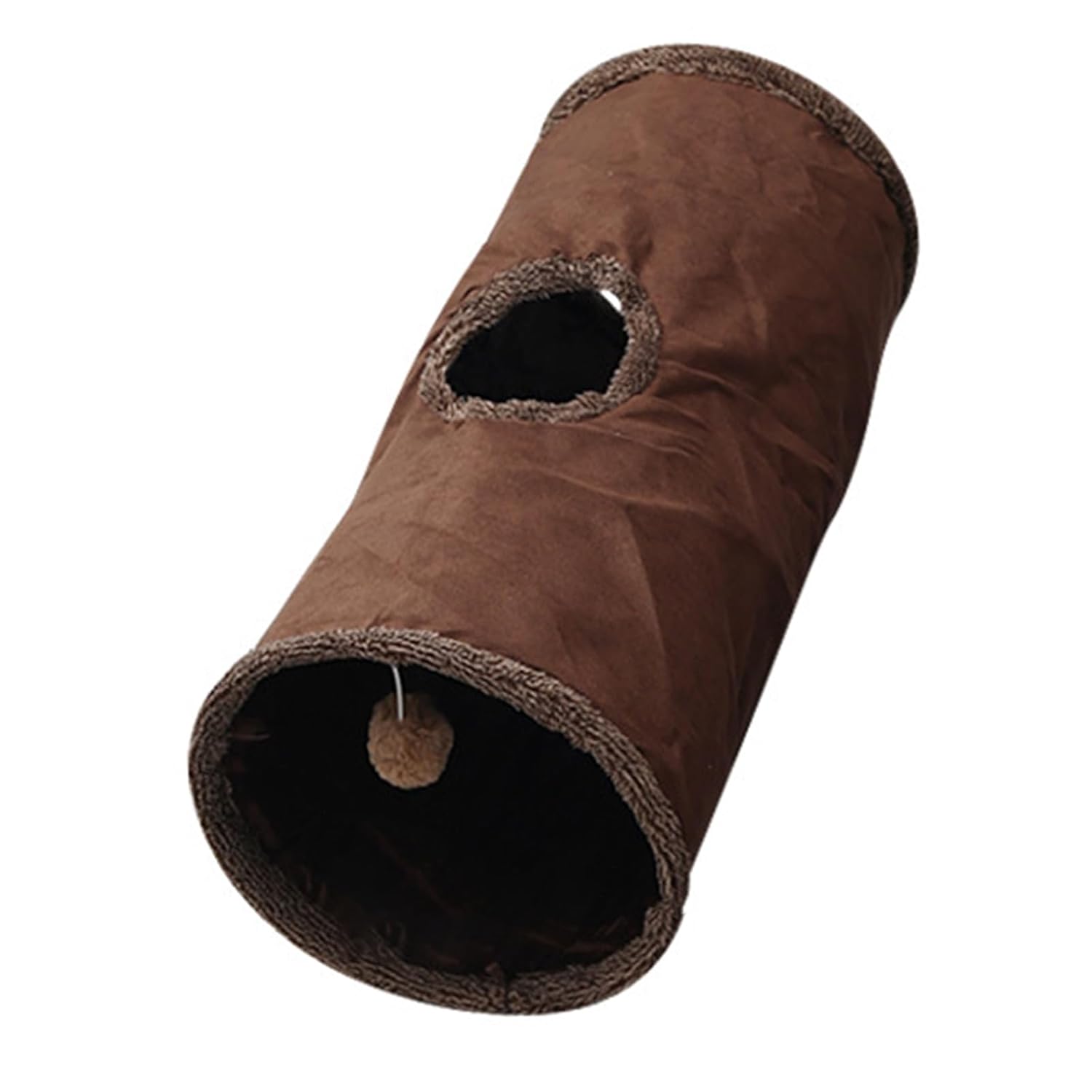 Pffiocix Crinkle Plush Tunnel Toy Cats - Foldable Indoor Playtube Active Kittens Cats(Cafe Small)