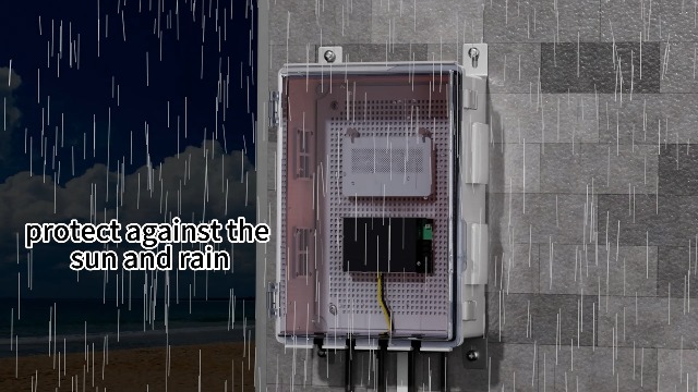 Image of ABS Electrical Junction Box, Ventilated Design, Cable Grommets, IP65 Waterproof Enclosure, Indoor /Outdoor Use with Mounting Panel. (Clear Cover, 15.7 inchx11.8 inchx7.1 inch)