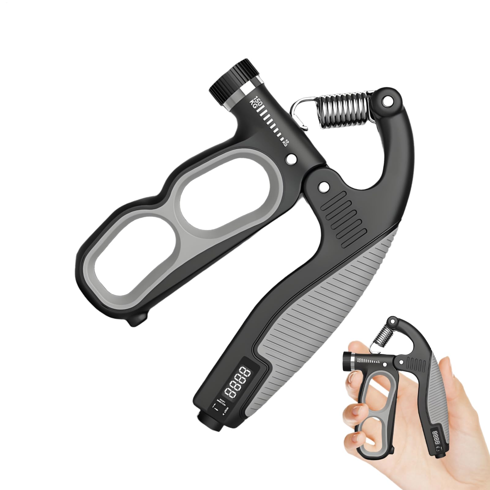 Hand Grip Trainer – Resistenza regolabile 10 – 150 kg | Resistenza regolabile 10 – 150 kg esercizi per dita per tunnel carpale arrampicata golf allenamento