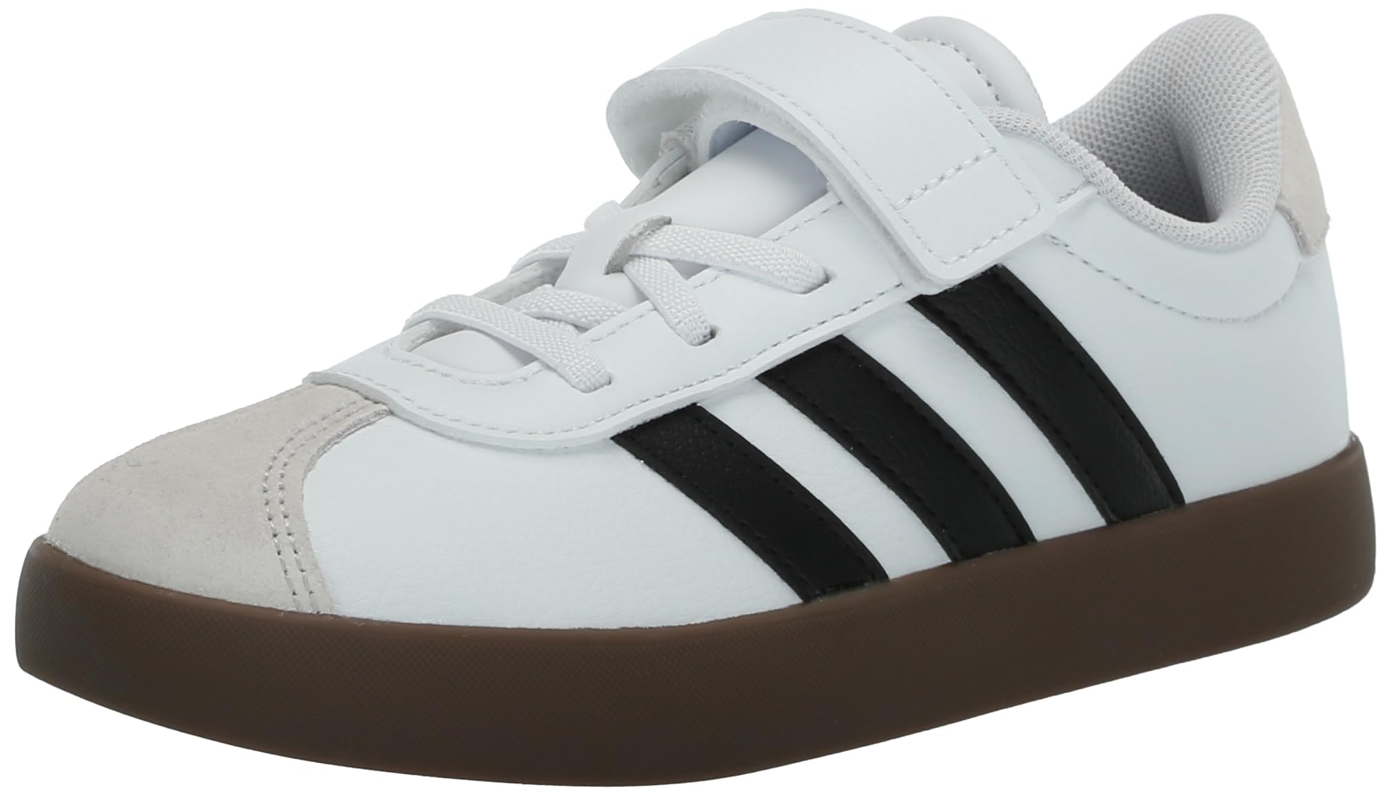 adidas unisex-child vl court 30 elastic lace amp strap sneaker