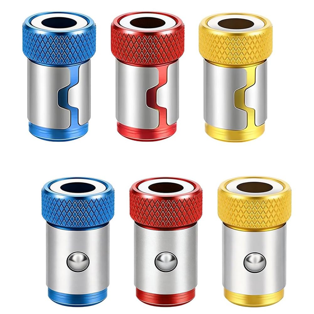 Jnchdghwa As Shown Universal 1/4" Hex Screwdriver Ring Set- 6Pcs Magnetic Screwdriver Magnetizer For Power-Bits