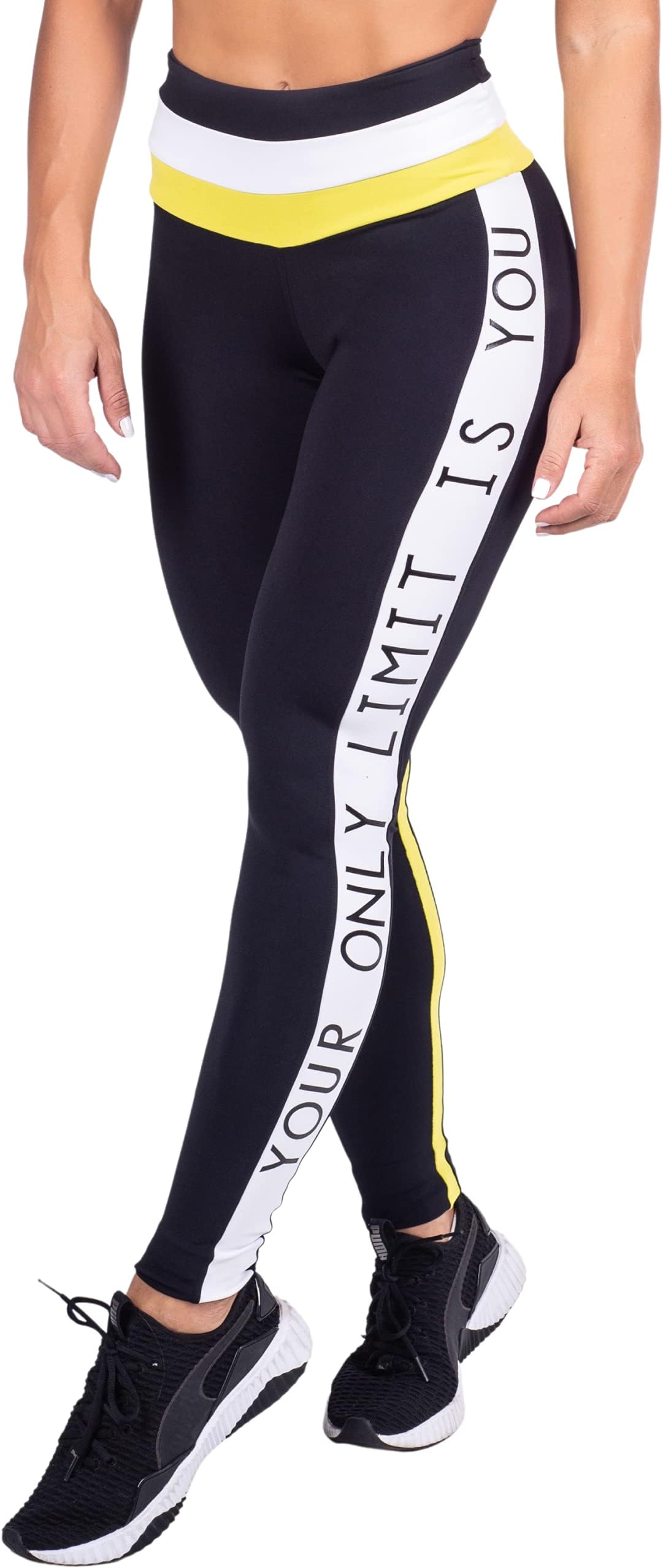 Donna CariocaNo Limits DONNA CARIOCA Women High Waist Workout Legging, Tummy Control, Butt Lifting, Non-See-Through, Anti Cellulite. Elegant and Stylish Design.
