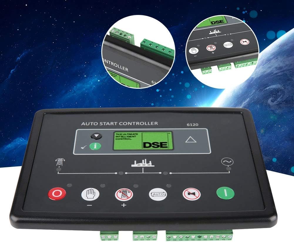 BTIHCEUOT Dse6120 Generator Controller, Black LCD Display