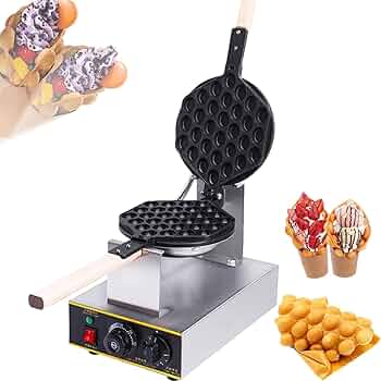 Amazon｜業務用バブルワッフルメーカー、1400ワットエッグバブルパフ