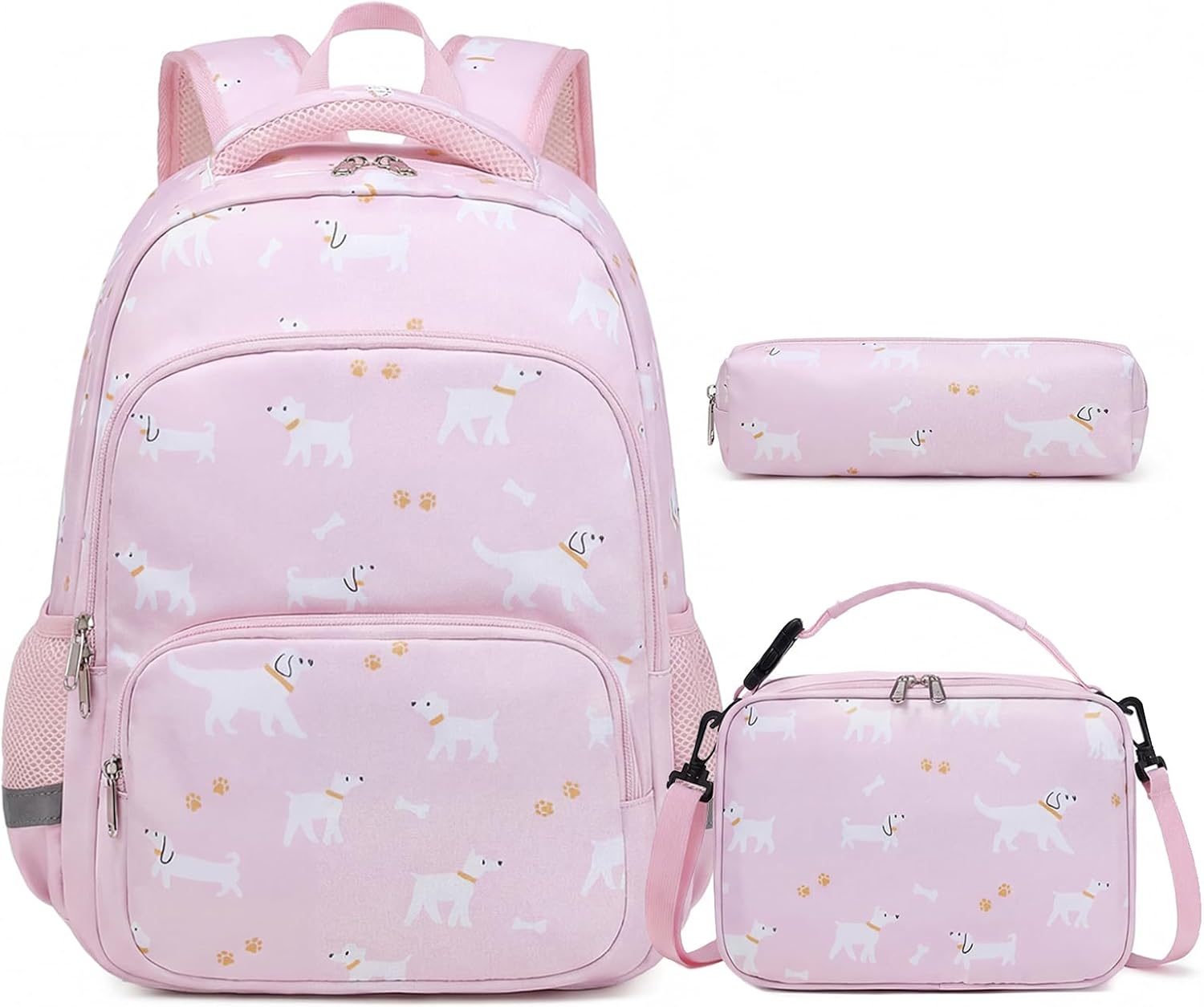 mygreen 3PCS Kids Backpack Set - Waterproof Bookbag with Lunch Box for Boys Ages 3-12, Adorable Cartoon Prints for School & Outdoor Use Black Dinosaurs