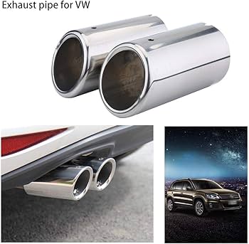 Keenso Terminali Di Scarico In Acciaio Inox Per Auto – Coppia, Universali, Diametro 67 Mm, Lunghezza Regolabile 110-132 Mm - 4